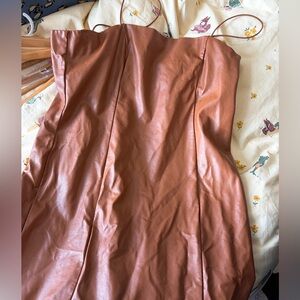 Wild Fable Rust Faux Leather Dress